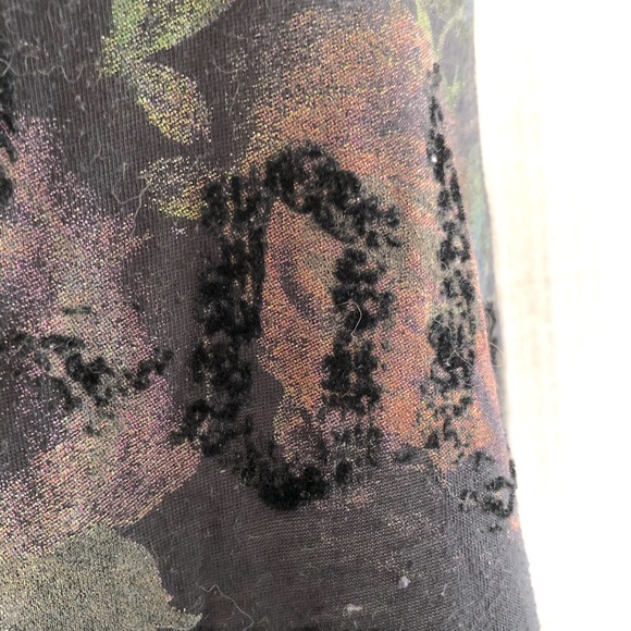 Maurice’s Grey Distressed Floral Racerback Tank - Picture 3 of 6